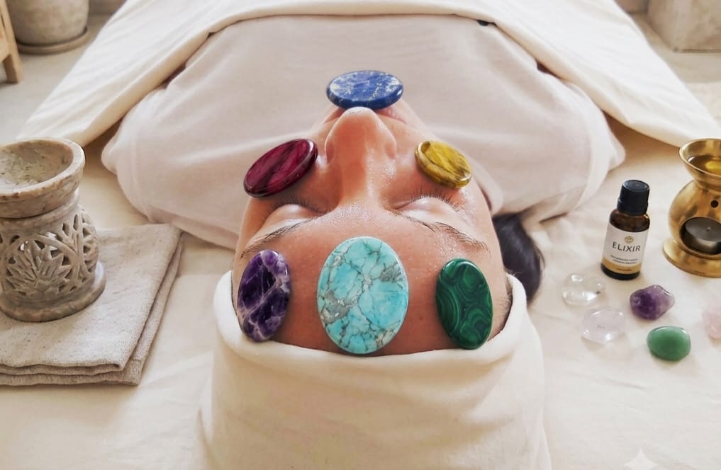 alt="AI created picture of cold stone facial massage procedure at Agniveda"